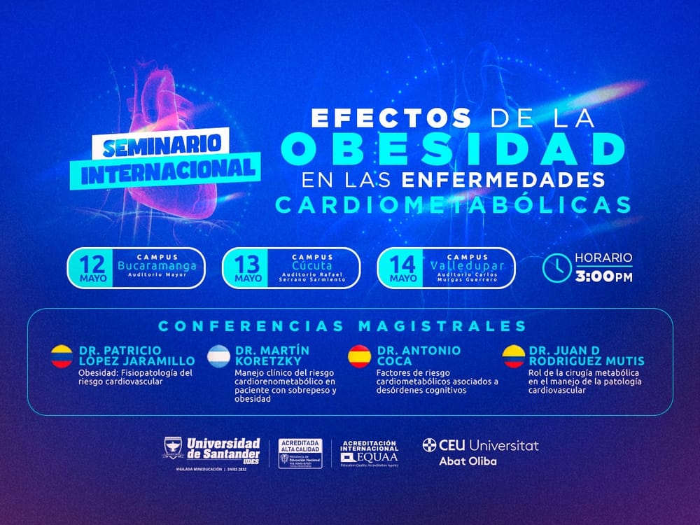 Seminario sobre Obesidad y Enfermedades Cardiometabólicas en la UDES imagen de la publicación