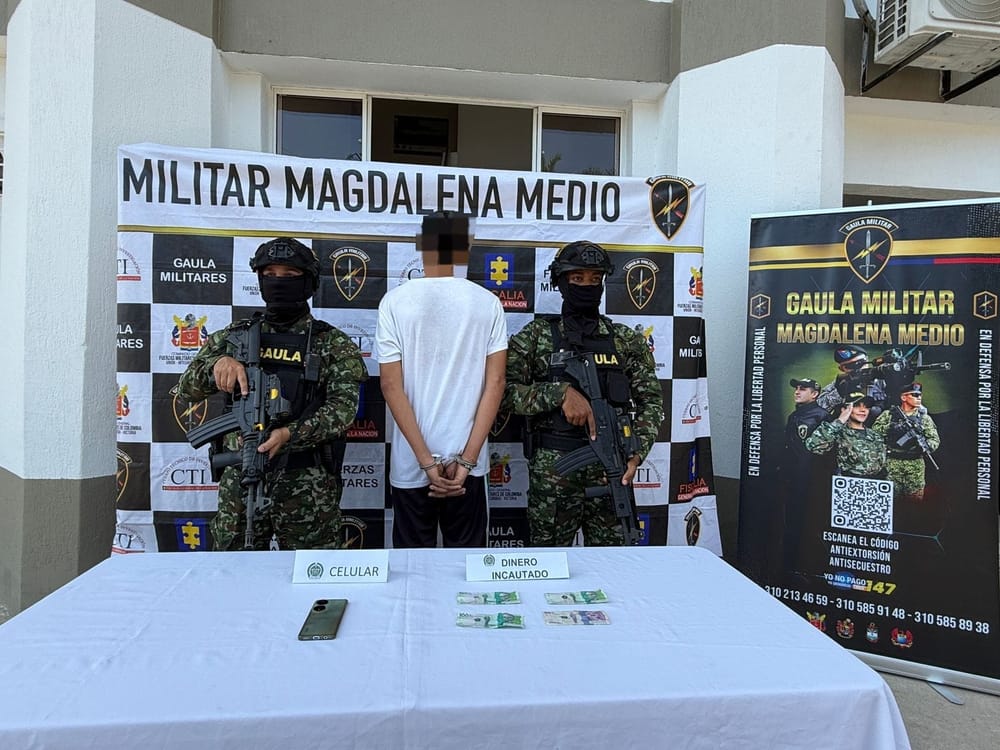 Capturado presunto extorsionista integrante de 'Los Búcaros' en Barrancabermeja imagen de la publicación