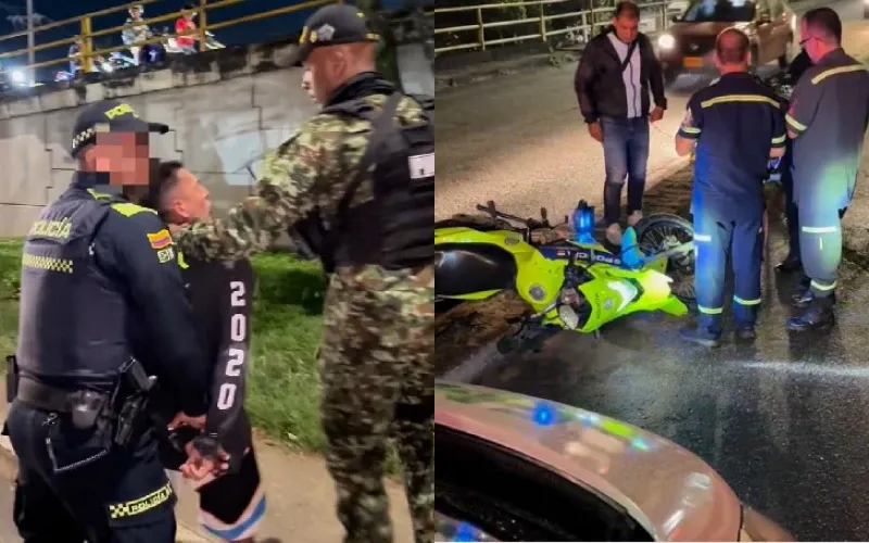 Capturado luego de arrollar a un policía en medio de operativo de control en Bucaramanga imagen de la publicación