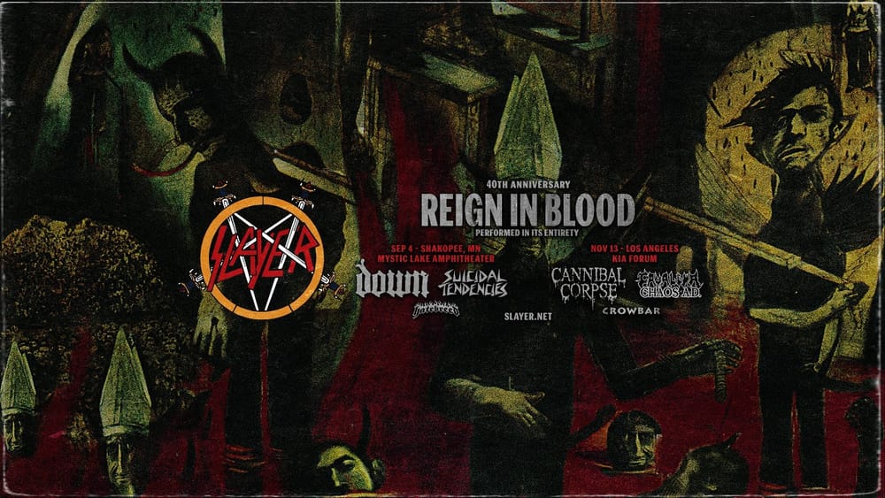 Slayer regresa a Colombia para celebrar los 40 años de ‘Reign In Blood’ imagen de la publicación