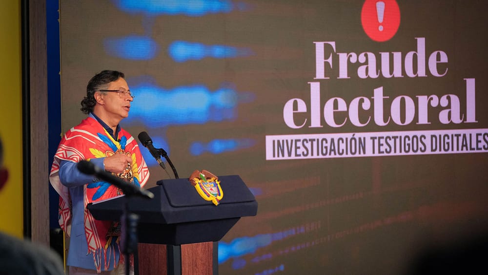 A tres días de abandonar la presidencia Petro presentó nuevas pruebas sobre presunto fraude electoral ¿Lo apoya? imagen de la publicación