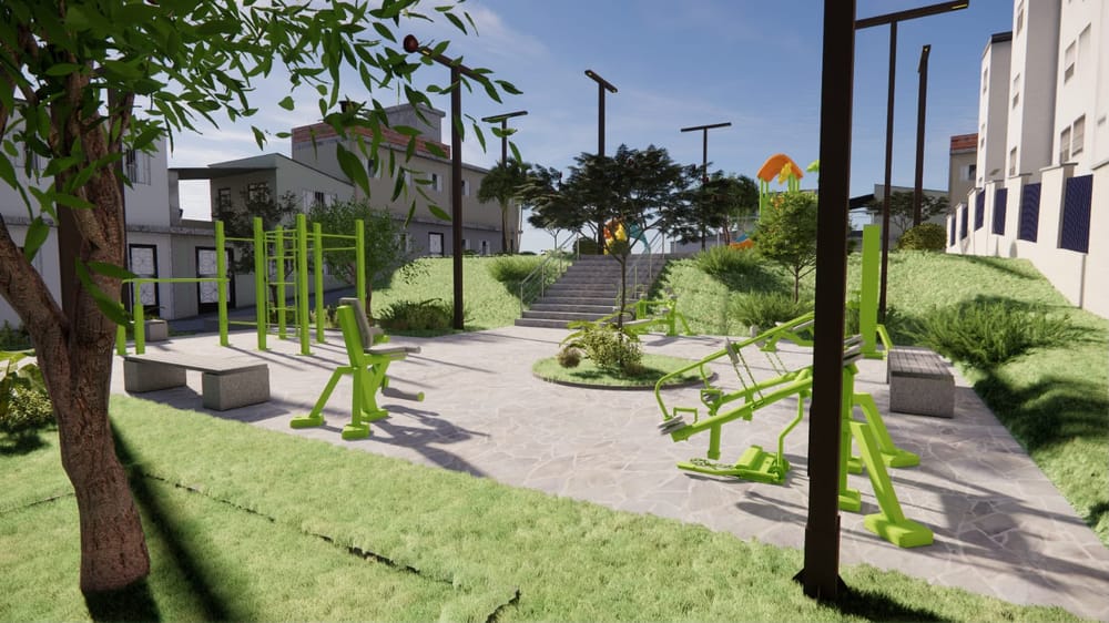 Recuperación con obras de  ornato para seis parques de Floridablanca imagen de la publicación