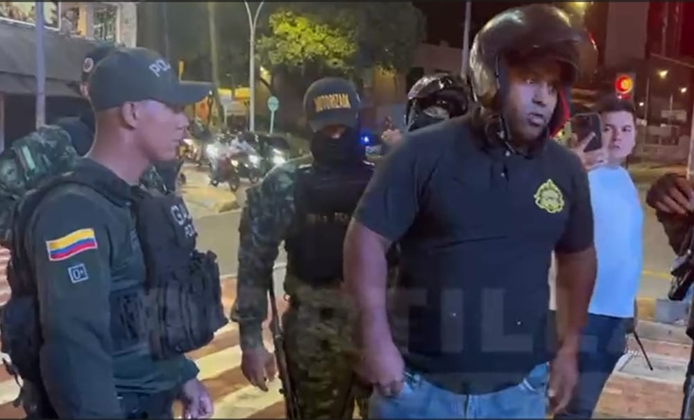 Detenido venezolano que agredió a varios agentes durante un reten de tránsito en Bucaramanga imagen de la publicación