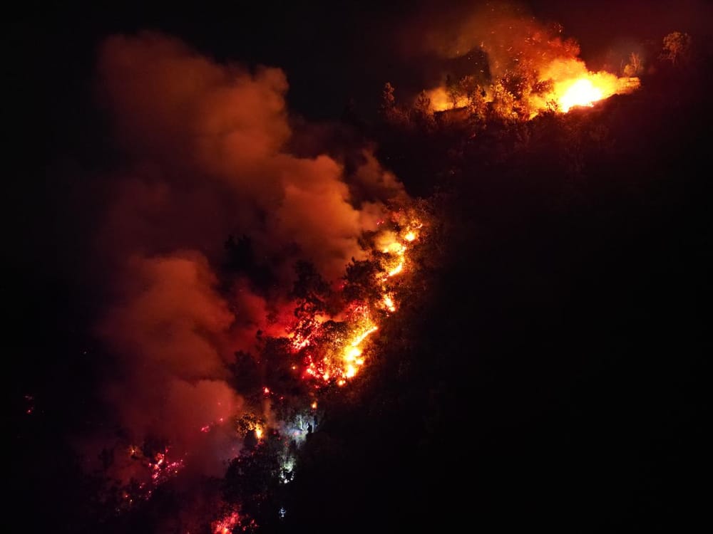 Bomberos de Floridablanca controlaron incendio en zona protegida de Girón imagen de la publicación