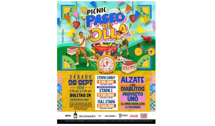 Picnic Paseo de Olla regresa a Andrés Carne de Res con Alzate, Los Diablitos y Proyecto Uno imagen de la publicación