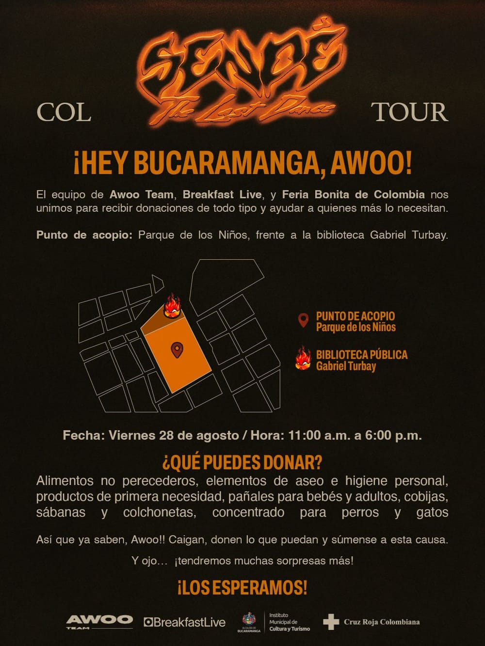 Awoo Team, Breakfast Live y Feria Bonita de Colombia se unen por los más necesitados imagen de la publicación