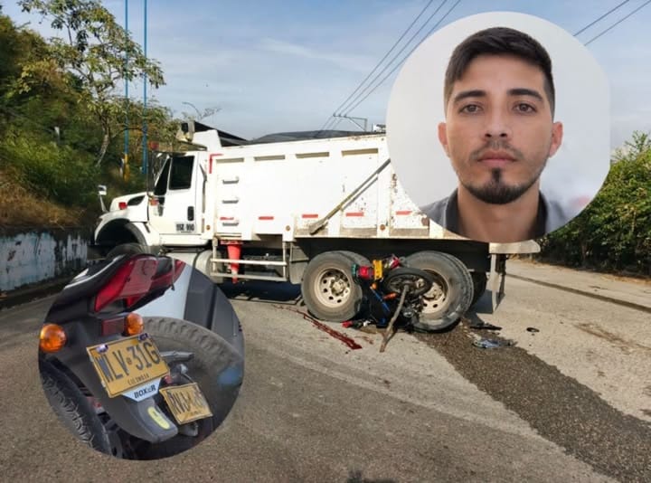 Motociclista quedó gravemente herido tras estrellarse contra una volqueta en Bucaramanga imagen de la publicación