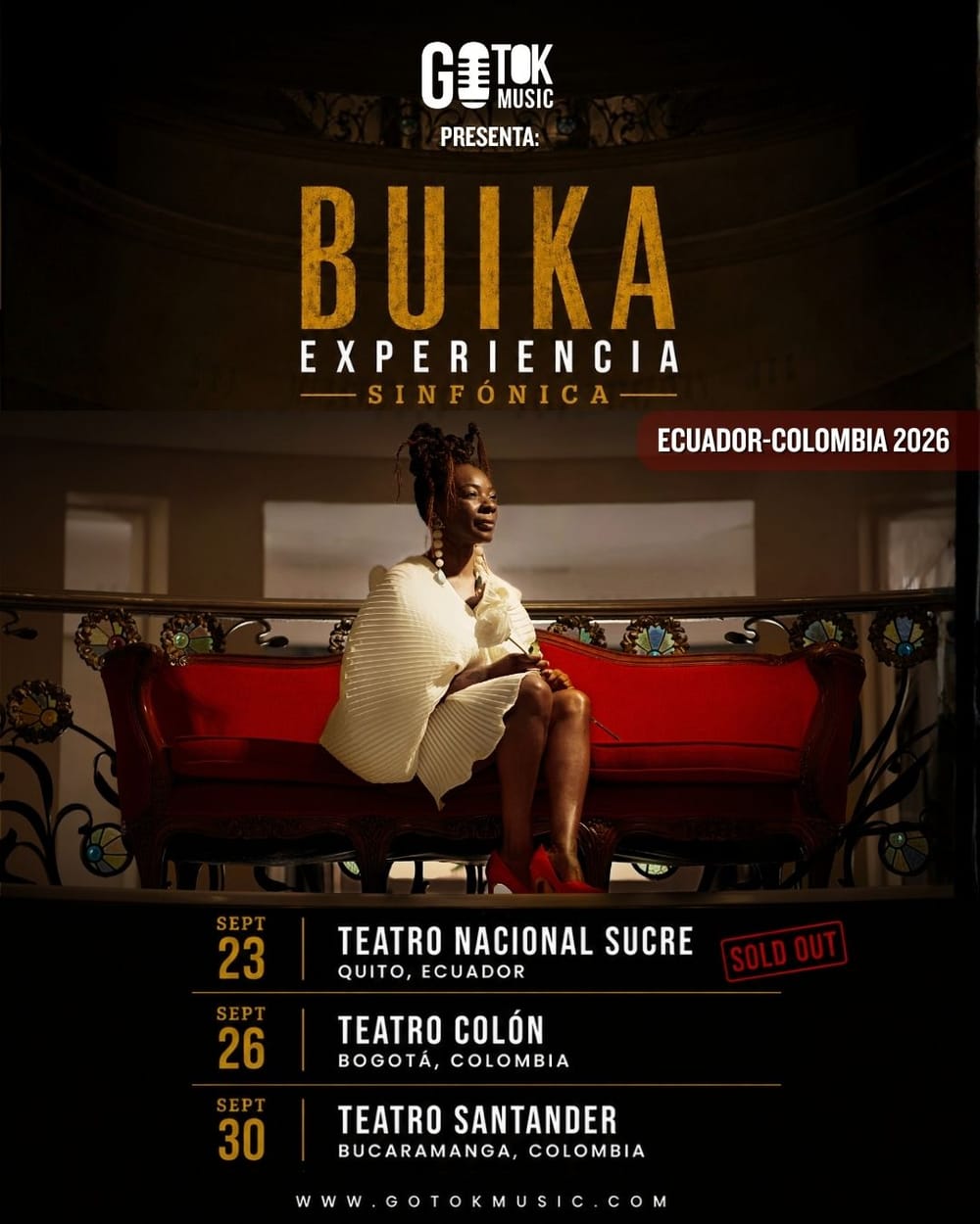 Buika llegará a Bucaramanga con una experiencia sinfónica que recorrerá sus grandes éxitos imagen de la publicación