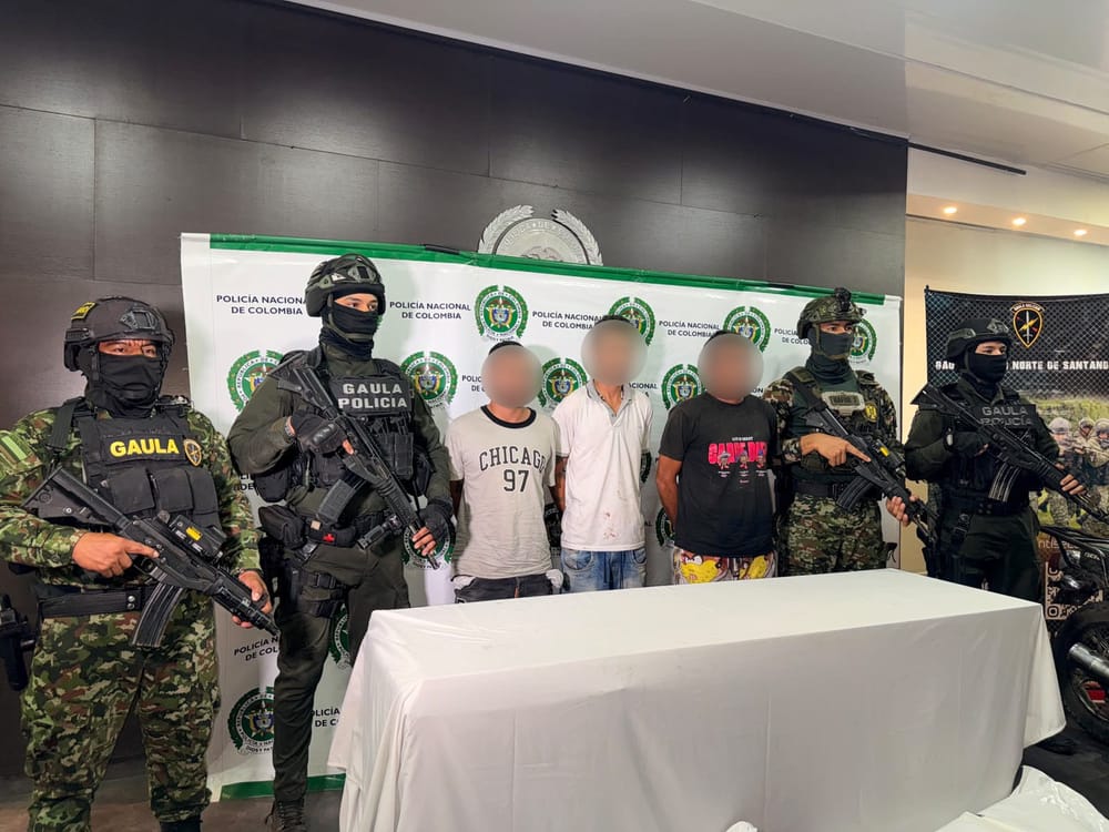 Dados de baja dos integrantes del ELN, capturados tres y dos menores aprehendidos imagen de la publicación