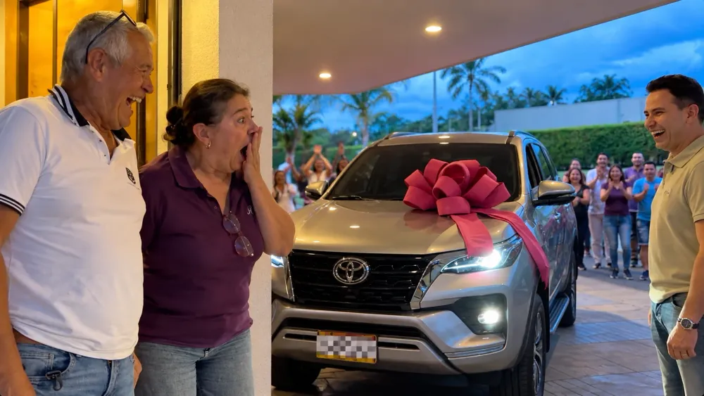 Jhonny Rivera sorprendió a su hermana con un carro durante el juego de amigo secreto imagen de la publicación