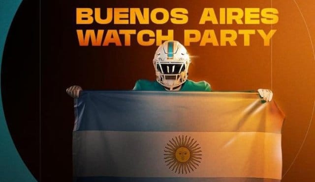 Los Miami Dolphins desembarcan en Argentina con su primera Watch Party oficial imagen de la publicación