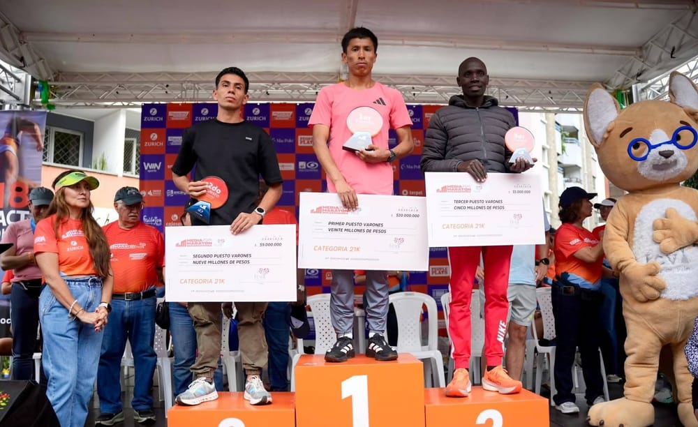 René Champi y Lilian Jelagat ganadores de la Media Maratón FCV 2026 imagen de la publicación