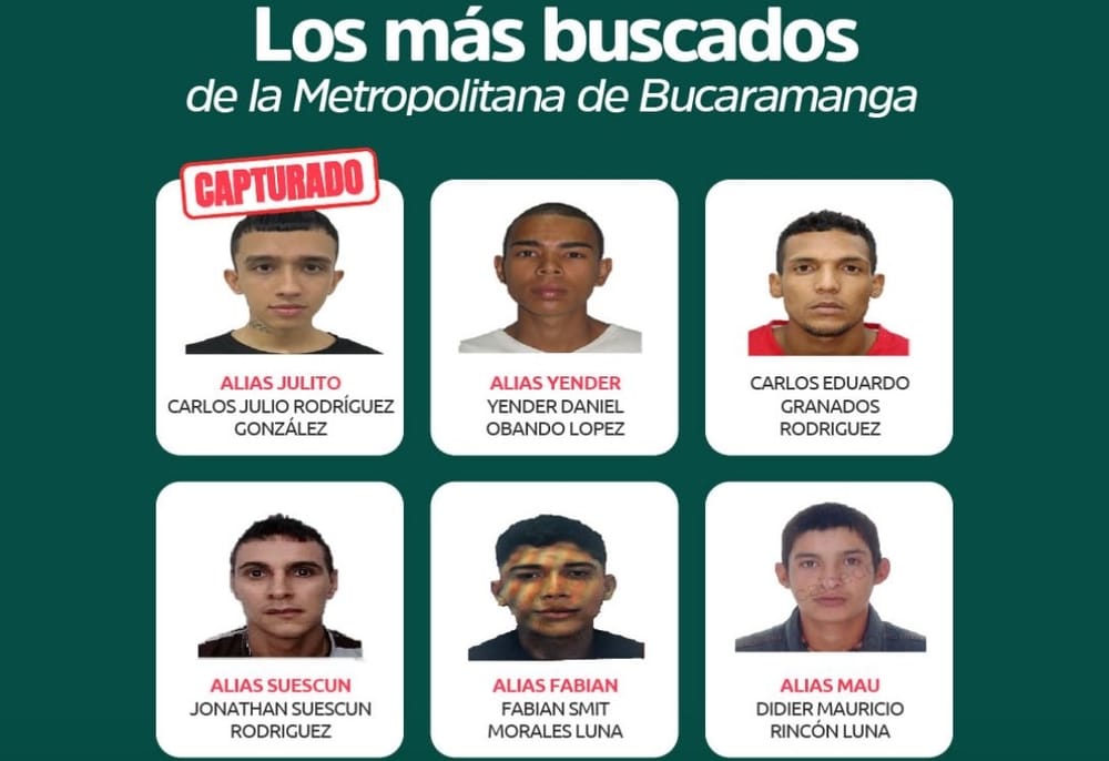 Alcaldía va por los otros cinco más buscados por homicidio en Bucaramanga imagen de la publicación