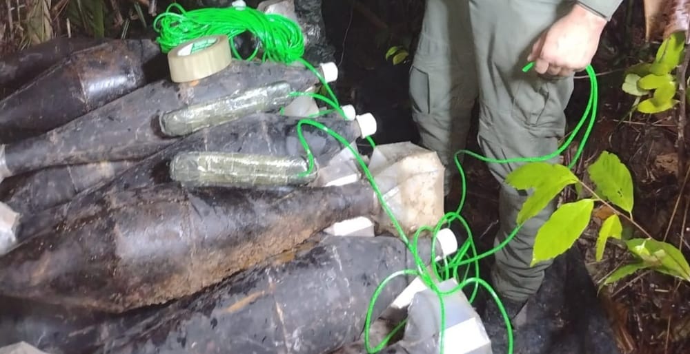 Arsenal de granadas decomisado al ELN y destruido de forma controlada imagen de la publicación