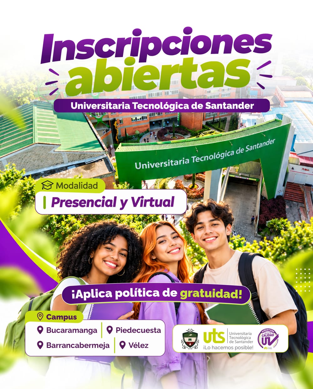 La UTS abre sus inscripciones para el primer semestre de 2027 imagen de la publicación