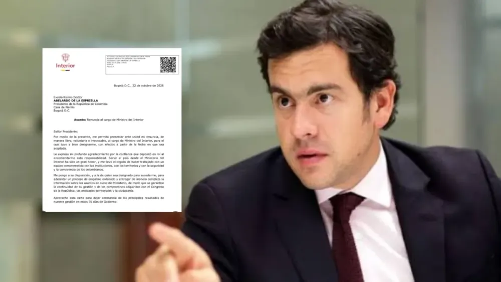 Pese a que lo echaron Rodrigo Lara envió su carta de renuncia imagen de la publicación