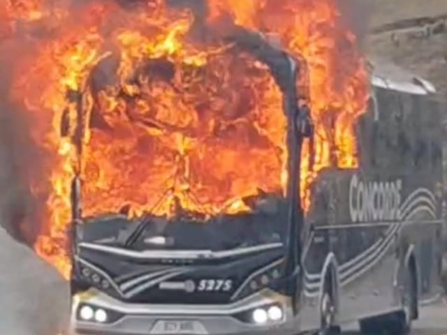 Incineran bus nuevo de Concorde en la vía entre Chitagá y Málaga: esto se sabe imagen de la publicación