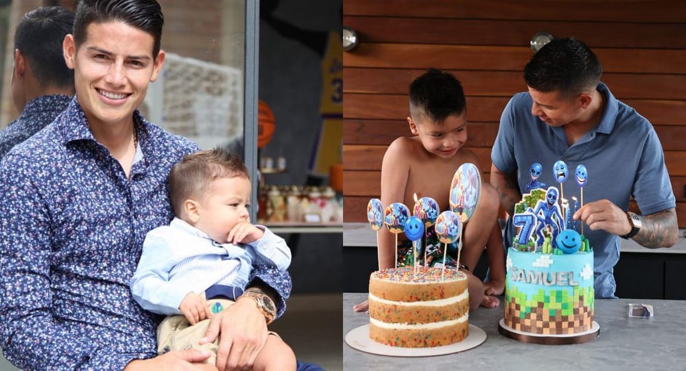 Con temática de Minecraft James Rodríguez celebró los siete años de su hijo Samuel imagen de la publicación
