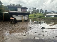 Amenaza de represamiento en la quebrada Silgara zona rural de Rionegro imagen de la publicación