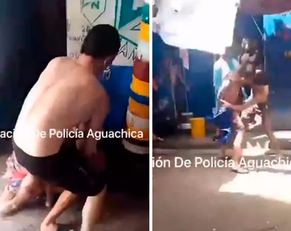 VIDEO. Detenidos pelearon con arma blanca en estación de Policía de Aguachica