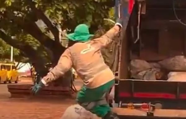Recolector de basura conquista las redes sociales con su baile