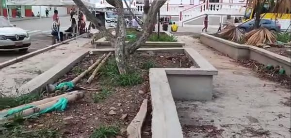 Abandono del parque municipal de San Andrés, Santander