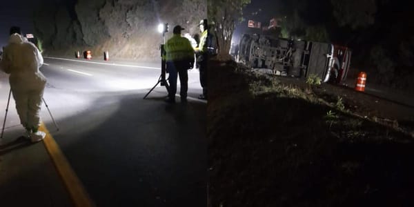Volcamiento de bus en vía Bogotá - Tunja dejó dos fallecidos y varios heridos