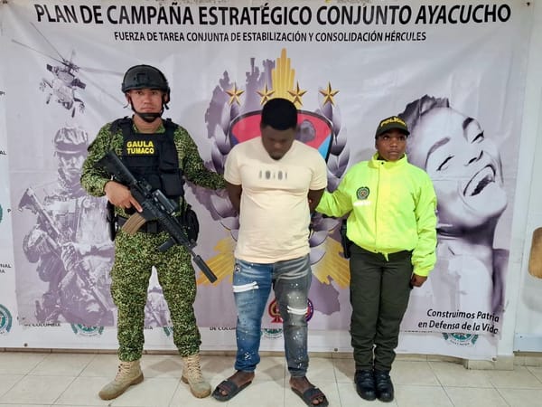 Capturan a presunto integrante de la red criminal “Alfonso Cano”