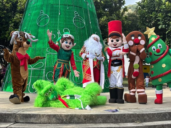 Carcasí se vistió de rojo y verde para recibir la Navidad