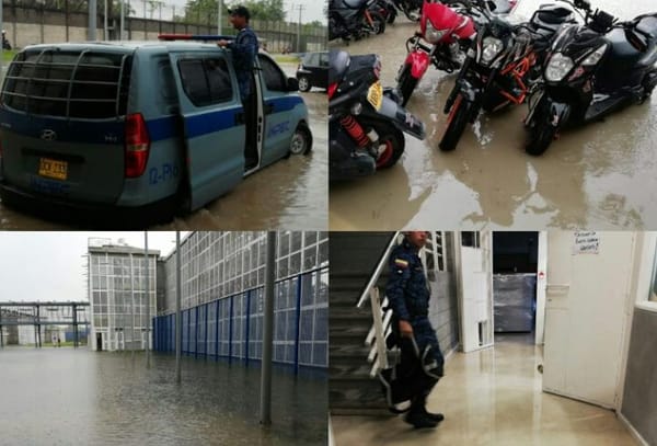 Increíble: prisión terminó inundado con el agua hasta el cuello y entre las zonas más afectadas está la guardería