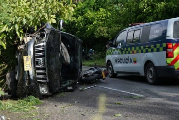 Dos heridos en aparatoso accidente entre Bucaramanga y Girón dejó dos heridos