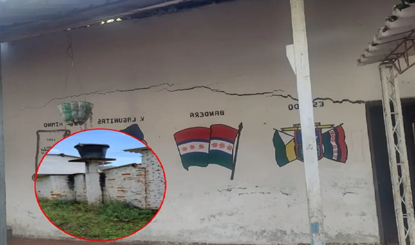 Niños estudian en escuela a punto de derrumbarse en Molagavita