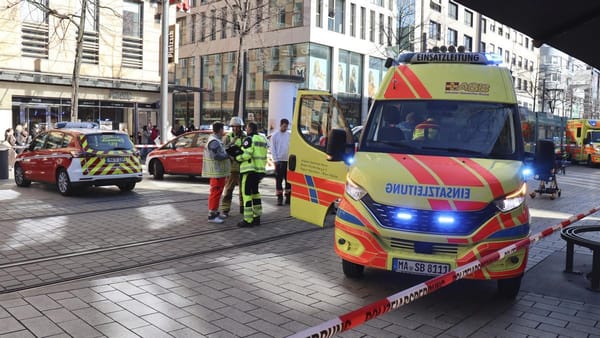 Vehículo arrolló a peatones en zona comercial de Mannheim