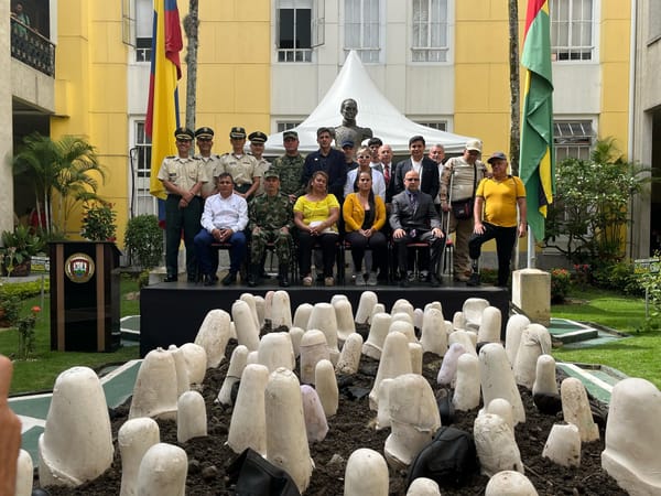 Homenaje a víctima de minas antipersonal en Santander