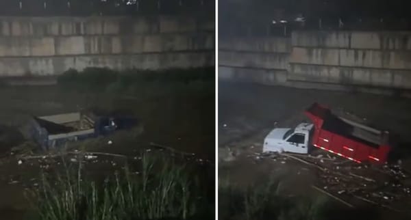 El río de Oro mostró todo su poder de fuerza en Girón