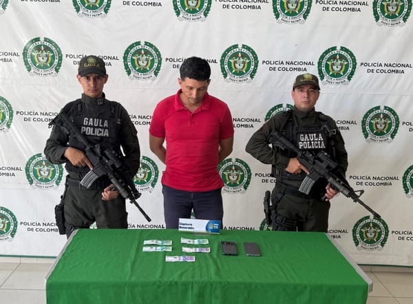 Extorsionista capturado en flagrancia en Girón Santander