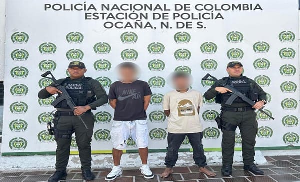 Capturados en flagrancia dos extorsionistas, uno de ellos es extranjero