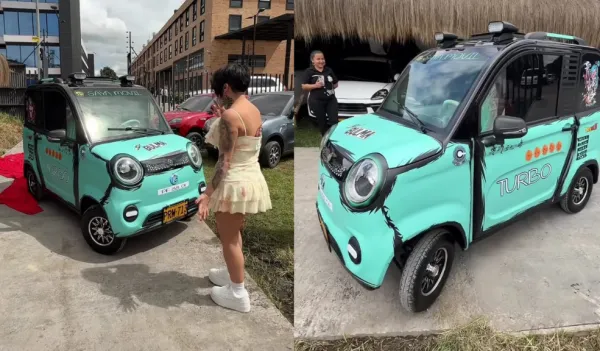 Yina Calderón mostró su nuevo carro eléctrico