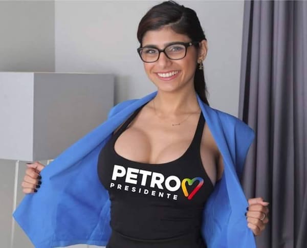 '¡Yo también quiero ir!’: Mia Khalifa se suma a la causa de Petro y reviven el rumor de que es su hija