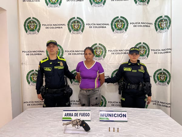 Capturada "Gilma" por arma de fuego en Bucaramanga