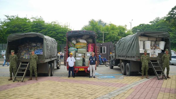 15 toneladas de ayuda humanitaria para población confinada por conflicto armado en el sur de Bolívar