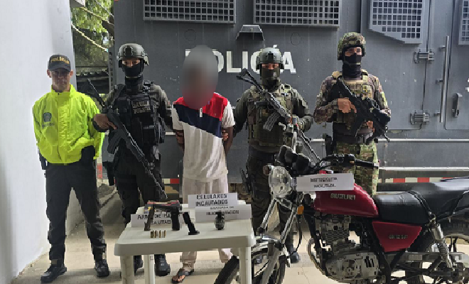 Sujetos que tenían armamento de guerra fueron capturados