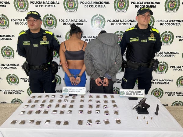 'Lisa' y 'Bart' detenidos con marihuana y un arma de fuego