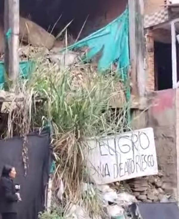 Enorme ‘nido’ de rocas amenaza con causar una tragedia en Floridablanca