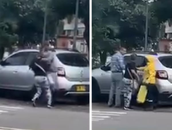 VIDEO: Heroína sin capa pero con poncho: escobita bumanguesa evita tragedia y rescata a madre e hija durante caso de violencia de género