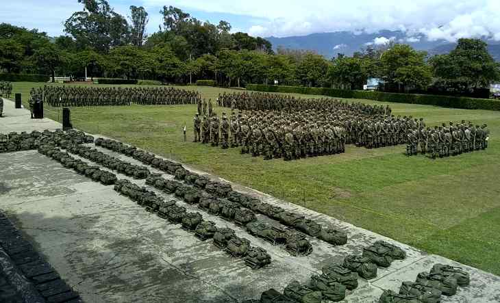 Ejército aclara entrenamiento en el Cantón Militar Palonegro en la madrugada