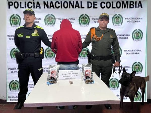 Detienen a joven con más de 260 dosis de marihuana en vía Cúcuta- Bucaramanga