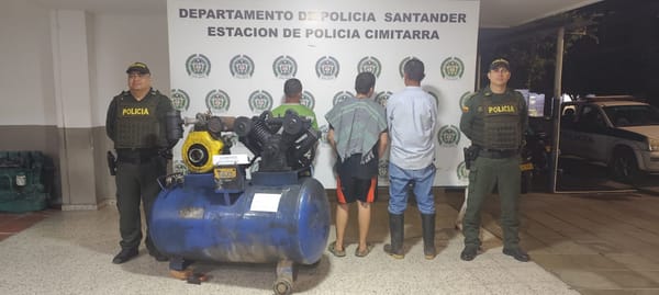 Denuncia ciudadana facilita detención de tres presuntos ladrones en zona rural de Santander