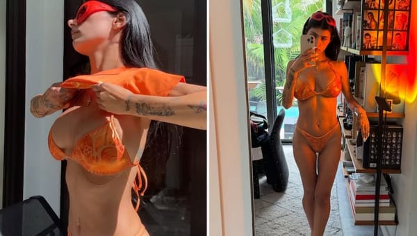 Mia Khalifa deslumbra en redes con bikini de la colaboración entre Karol G y Diesel