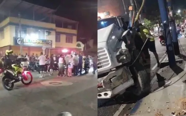 Camión presuntamente sin frenos generó grave accidente en Bucaramanga, se reportan nueve heridos